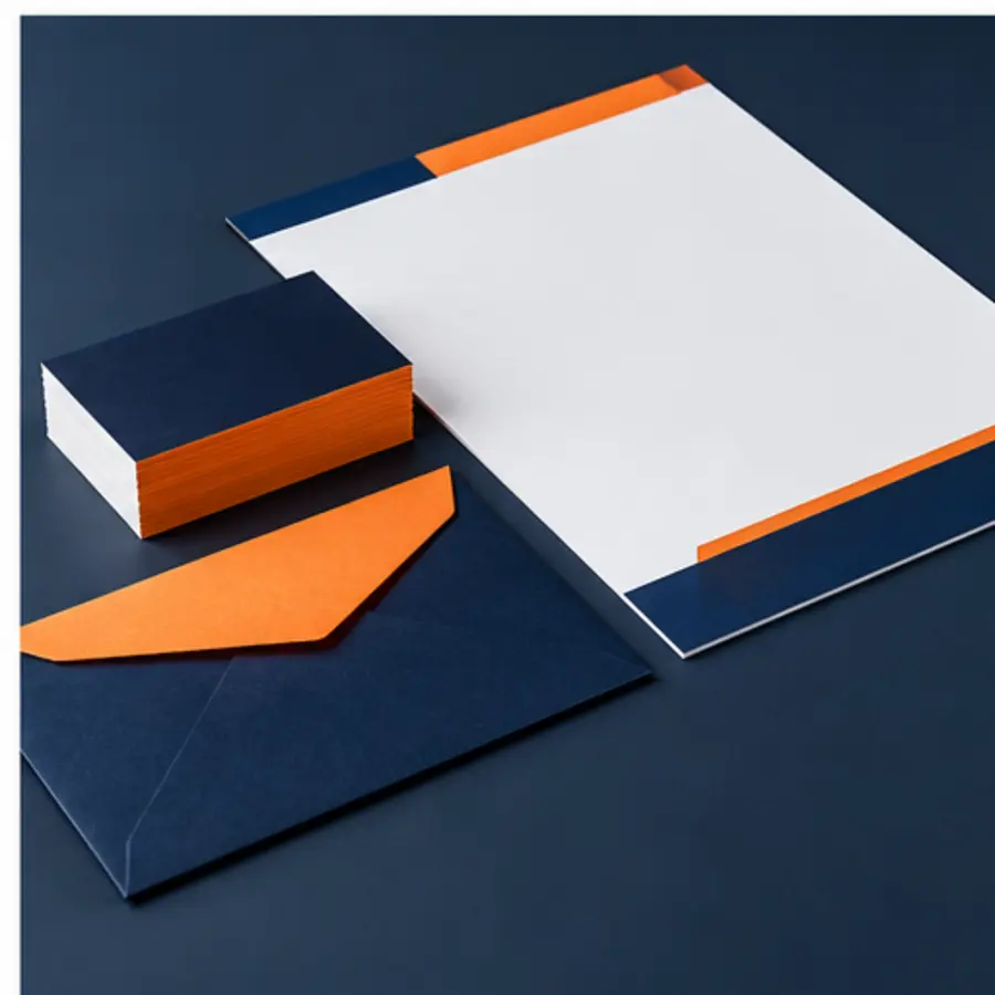 Printed business stationery and document materials