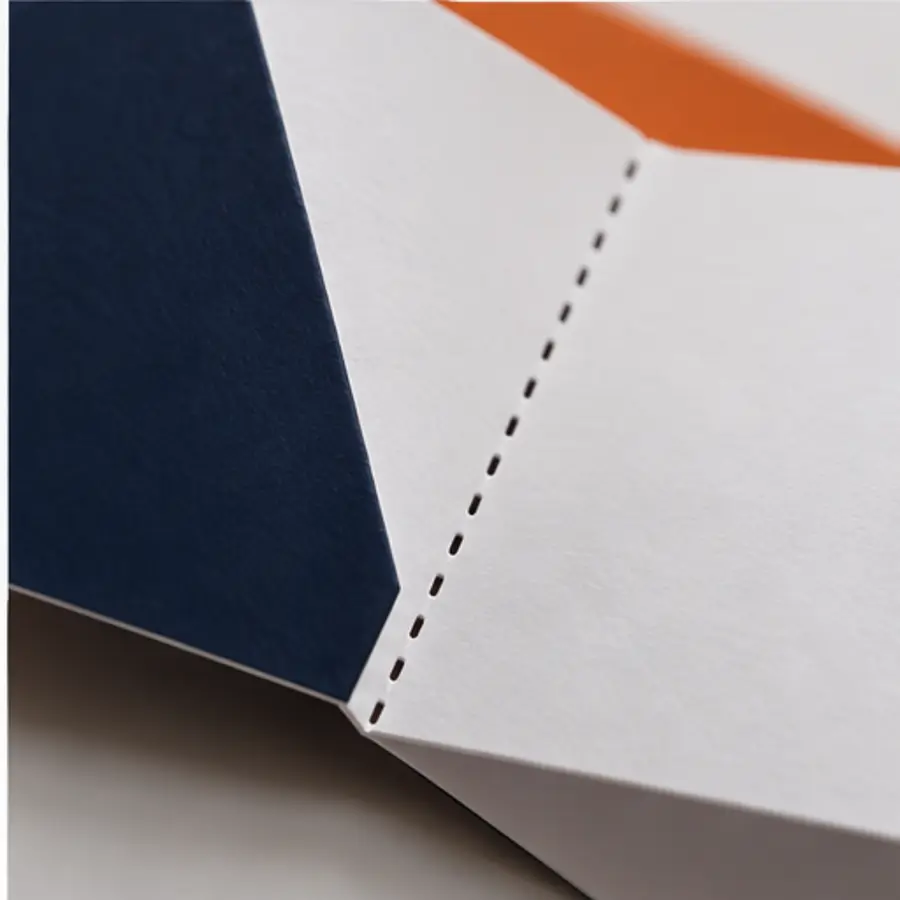 Creased and perforated print
