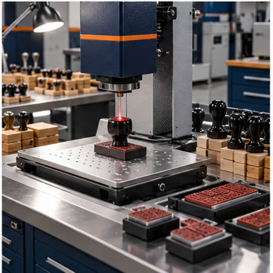 Professional rubber stamp production workstation