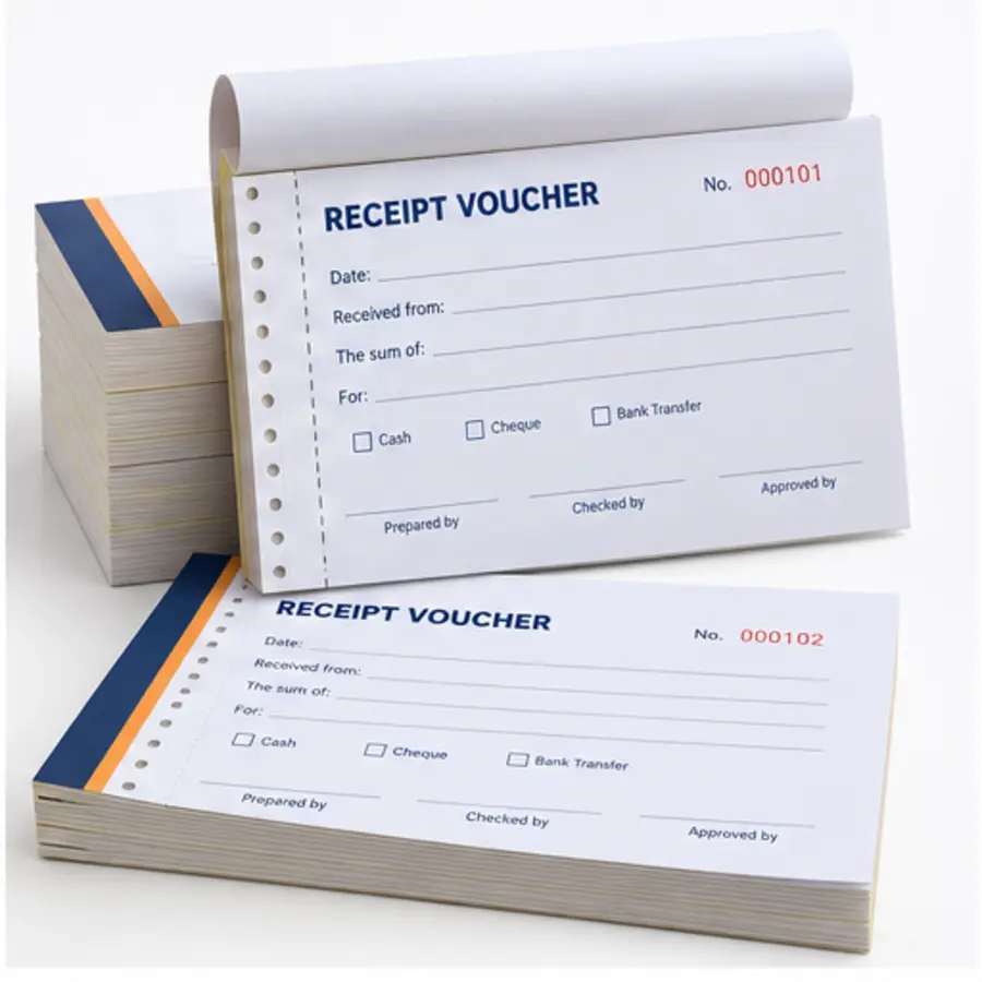 Custom invoice and receipt book printing